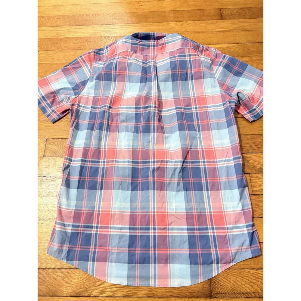 Vineyard Vines Size M Slim Fit Tucker Shirt Button-Down Short Sleeve Plaid - Picture 4 of 8